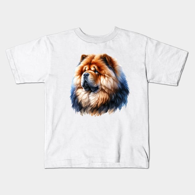 Chow Chow Watercolor - Beautiful Dog Kids T-Shirt by Edd Paint Something